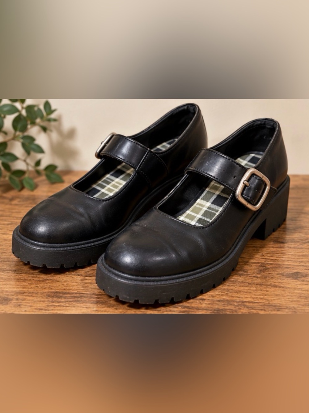 Y2K Black Mary Jane Platform Shoes